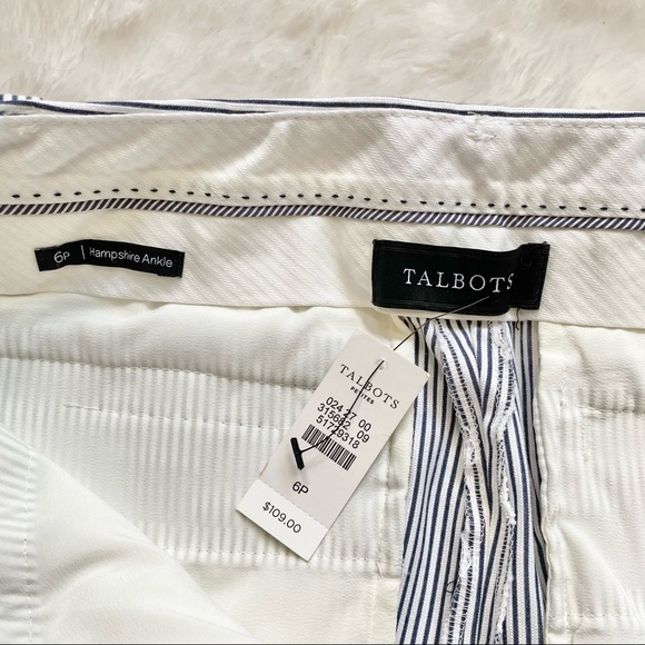 NEW Talbots Striped Hampshire Ankle Pants - Picture 5 of 7